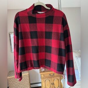 Red and Black Buffalo Plaid Cozy Sweater